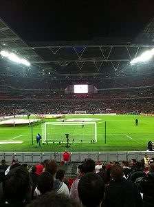 football match in stadium