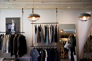 inside clothing store