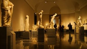 statues in art gallery madrid