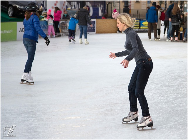 lady ice skating
