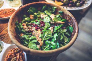 spinach salad with chicken