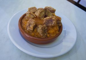 spanish dish with torreznos