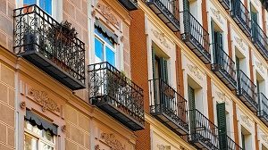 orange building with balconies