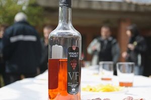 bottle of Etim vermouth on table