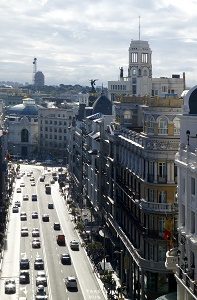 large street in madrid