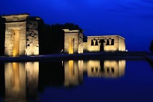 temple of debod in the evening