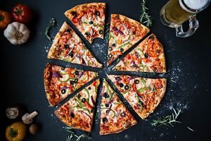 pizza in 8 slices