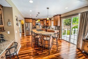 kitchen in browns and wood