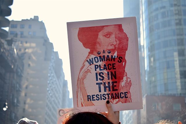 a poster during protest