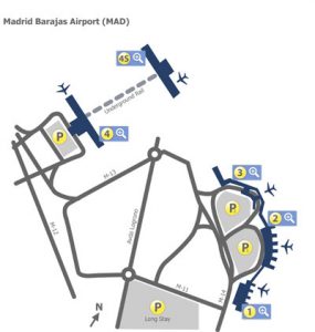 madrid airport- terminal map