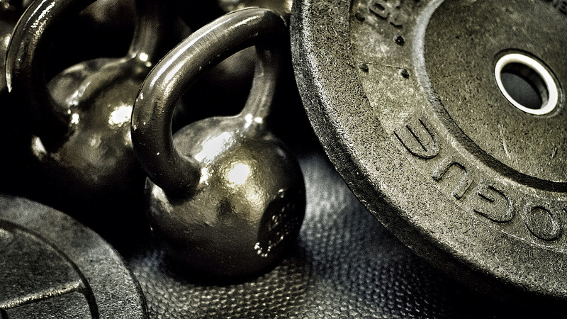 kettle bell and other weights
