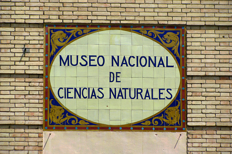 sign of museo nacional de ciencias naturales