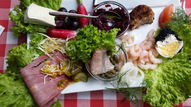 several side dishes with the christmas dinner in madrid