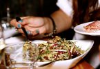 fine cut salad on plate