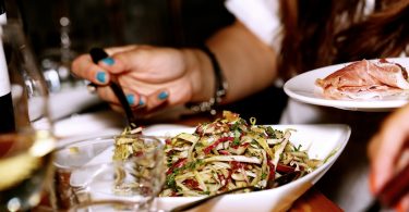 fine cut salad on plate