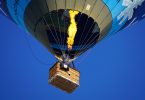 hot air balloon seen from below