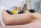 hot stone massage on body
