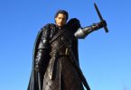 figure ready to fight with sword