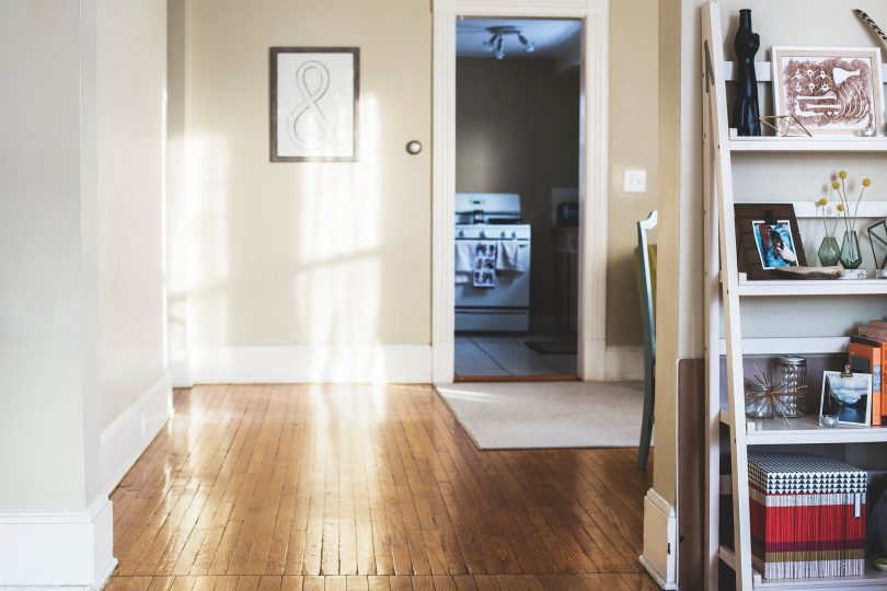 warm coloured hallway with wooden floors